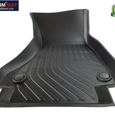 Thảm lót sàn xe ô tô Audi A6 2012 -2018 Nhãn hiệu Macsim chất liệu nhựa TPE cao cấp màu đen