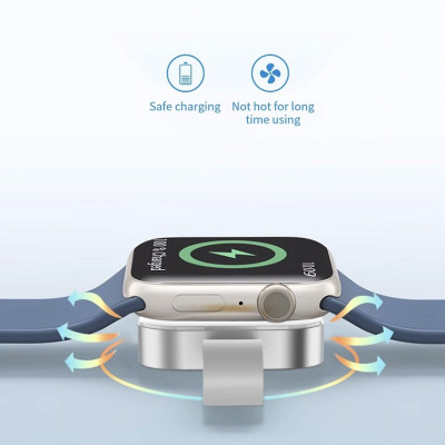 Sạc đồng hồ không dây Wiwu Wireless Charger M16 Pro cho đồng hồ thông minh tương thích với series 8/ Ultra/7/6/5/4/3/2/1 (38mm, 40mm, 41mm, 44mm, 45mm) - Hàng chính hãng