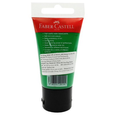 Tuýp màu vẽ acrylic 30ml midgreen (xanh lá trung tính) Faber 1183063