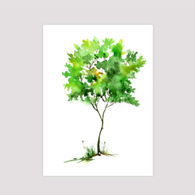 Giấy vẽ màu nước A6 lỡ vẽ các hình dễ thương, giấy vẽ chuyên dụng có vân nhập từ Ý, chất giấy 224gsm 40 tờ CTB784 Green Art - Hàng chính hãng