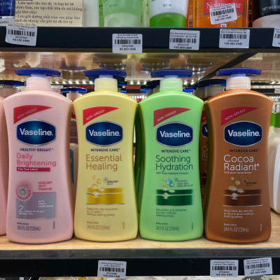 Sữa dưỡng thể Vaseline xanh lá Total Moisture Aloe Fresh Hydrating Body Lotion 725ml mẫu mới