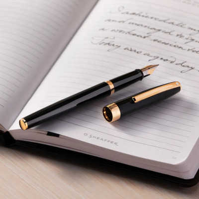 Bút Ký Doanh Nhân Sheaffer Sagaris E0947153 Màu Đen Bóng Cao Cấp - Bút Máy