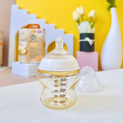 COMBO 2 Bình Sữa Ty Siêu Mềm Tự Nhiên Tommee Tippee Nature Start PP & PPSU 150ml, Họa Tiết