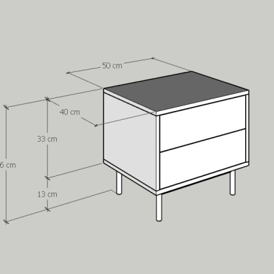 [Happy Home Furniture] BECKY, Táp đầu giường  - chân sắt ,  50cm x 40cm x 45cm ( DxRxC), THK_033