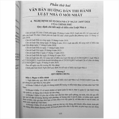 Sách Luật Nhà Ở và Văn Bản Hướng Dẫn Thi Hành (V2482D)