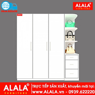 Tủ quần áo ALALA233 gỗ HMR chống nước - www.ALALA.vn - 0939.622220