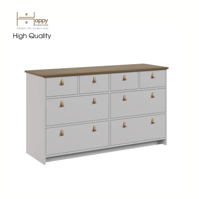 [Happy Home Furniture] NOMIA , Tủ lưu trữ 8 ngăn kéo , 140cm x 45cm x 80cm ( DxRxC), THK_065