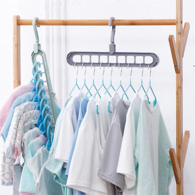 Móc phơi quần áo đa năng 9 lỗ