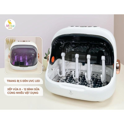 Máy úp bình sữa bản mới, tiệt trùng sấy khô tia UVC Moaz BéBé MB044 PLUS hàng chính hãng