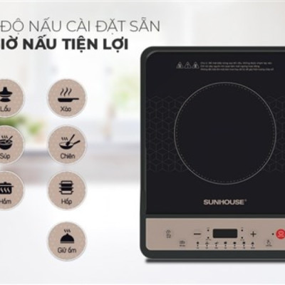 Bếp từ đơn cơ SUNHOUSE SHD6160 - Hàng chính hãng kèm nồi lẩu