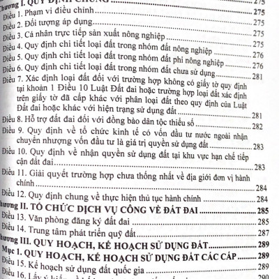 Luật Đất Đai hệ thống các văn bản quy định chi tiết thi hành