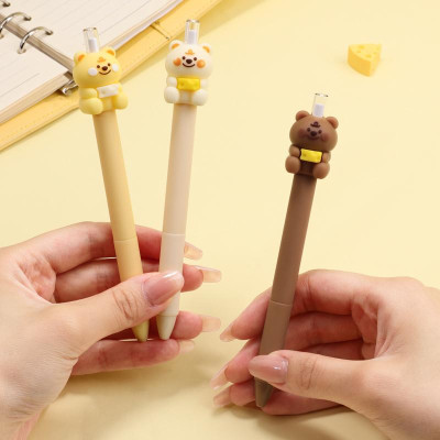 Bút Chì Bấm Bear Cheese - Kuki KK-7489-MD-TK - Màu Nâu