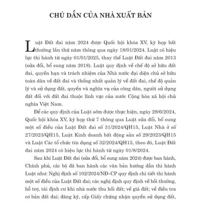 Các văn bản hướng dẫn thi hành Luật đất đai ( sửa đổi,bổ sung năm 2024)