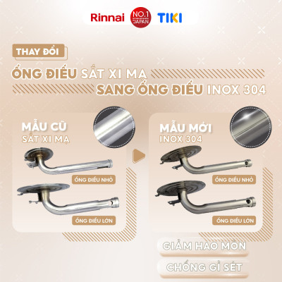 Bếp gas dương Rinnai RV-370(SM)N mặt bếp inox và kiềng bếp men - Hàng chính hãng.