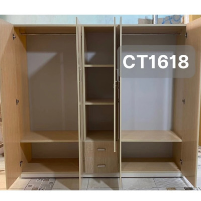 Tủ quần áo nhựa 5 cánh kèm hộc kệ trong ĐV Tundo 204 x 185 x 47 cm nhiều màu lựa chọn
