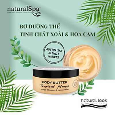 Bơ dưỡng thể tăng cường dưỡng chất, nuôi dưỡng làn da hoàn hảo - naturalSpa Tropical Mango Body Butter 200ml