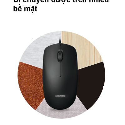 Chuột văn phòng có dây Newmen M007 màu Đen - Hàng Chính Hãng
