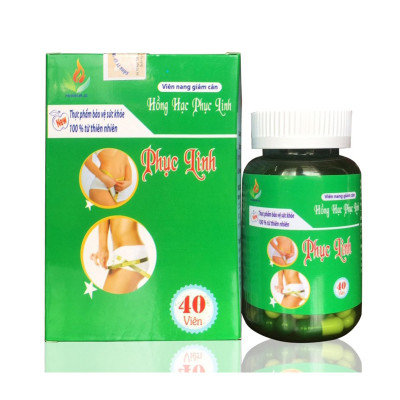 ￼Viên uống kiểm soát cân nặng Hồng hạc Phục Linh- dạng Lọ - Hộp 40 viên, Lisse