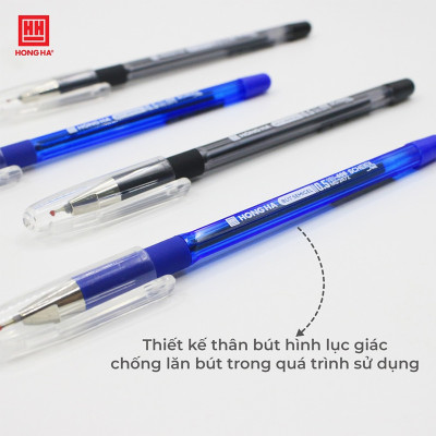 Bút Semi-gel Hồng Hà HH-408 đầu ngòi 0.5mm cho nét viết êm, trơn - 2472