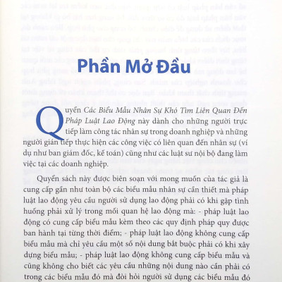 Các Biểu Mẫu Nhân Sự Khó Tìm Liên Quan Đến Pháp Luật Lao Động (Tái Bản 2021)