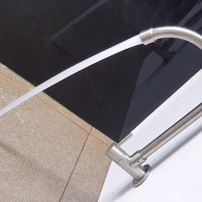 Vòi rửa chén lạnh âm tường Inox SUS 304 Eurolife EL-RC08 (Trắng vàng)