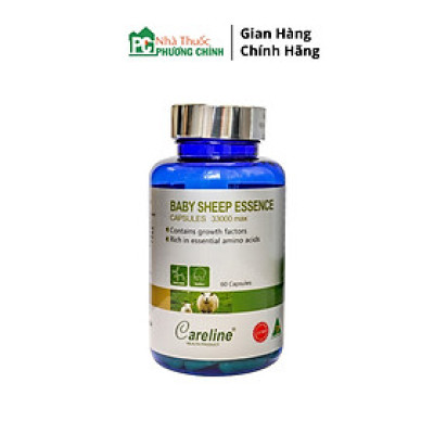 Viên Uống Nhau Thai Cừu Úc Baby Sheep Essence CareLine - Giúp Da Trắng Hồng, Giảm Thâm Nám (60-100 Viên)