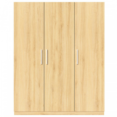 Tủ quần áo gỗ MDF Tundo 3 cánh màu vàng sồi 160 x 55 x 200cm