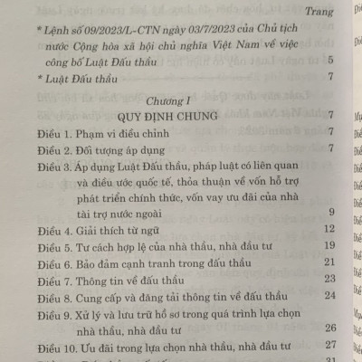 Luật Đấu Thầu (hiệu lực thi hành từ ngày 01/01/2024)