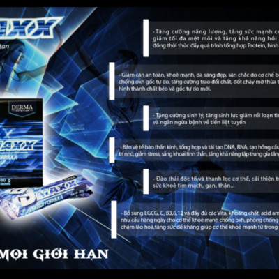 DMAXX thức uống bổ sung vitamin năng lượng có đường DAMODE 23 gói dùng thử màu xanh