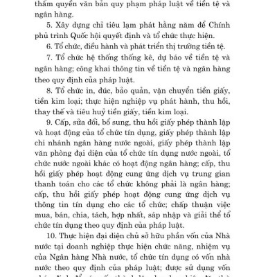 Luật ngân hàng nhà nước Việt Nam (hiện hành) (sửa đổi, bổ sung năm 2022)