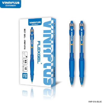 Bút Bi Nước Vinaplus VNP-016 Viết Gel Bấm - Mực Xanh - Mực Đen - Trơn Tru Cho Học Sinh Văn Phòng