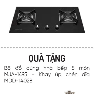 Bếp gas âm 3 gas AS 9603B - Tặng Bộ đồ dùng nhà bếp 5 món MJA-1495 + Khay úp chén dĩa MDD-14028 - Hàng chính hãng