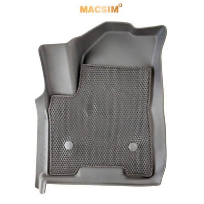 Thảm ô tô sd3  2 lớp dạng lưới lục giác Hyundai Custin màu đen - bề mặt cao su siêu sạch - Macsim