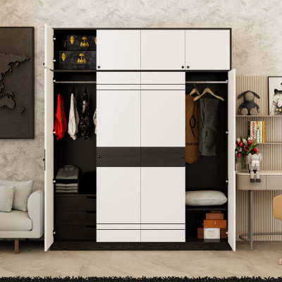 [Happy Home Furniture] TAKO, Tủ quần áo 8 cửa mở , 180cm x 54cm x 220cm ( DxRxC), TCM_141