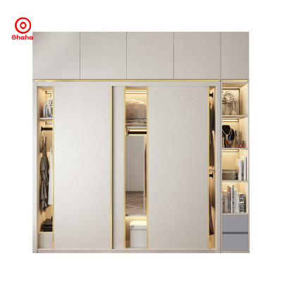 TỦ QUẦN ÁO GỖ CÔNG NGHIỆP CÁNH LÙA CAO CẤP OHAHA - CL008