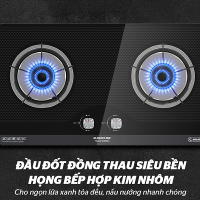 Bếp Gas Âm Kính SUNHOUSE SHB6630 - Hàng Chính Hãng