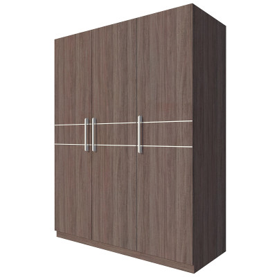 Tủ quần áo gỗ MDF Tundo 3 cánh màu nâu 140 x 55 x 200cm