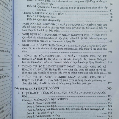 Sách Luật Đấu Thầu sửa đổi, bổ sung và Văn Bản Hướng Dẫn Thi Hành - V2535D
