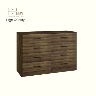 HAPPY FURNITURE , HEINEE - Tủ lưu trữ 8 ngăn kéo, THK_235 , 120cm x 45cm x 82cm DxRxC, sản phẩm phổ thông