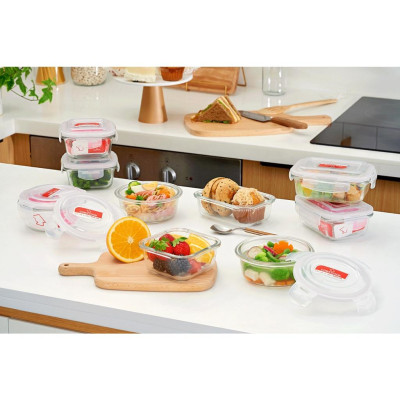 Bộ 2 hộp đựng cơm thực phẩm trữ thức ăn thủy tinh chịu nhiệt COBA