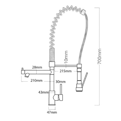 Vòi rửa chén nóng lạnh ATMOR AT62025S (HÀNG CHÍNH HÃNG)
