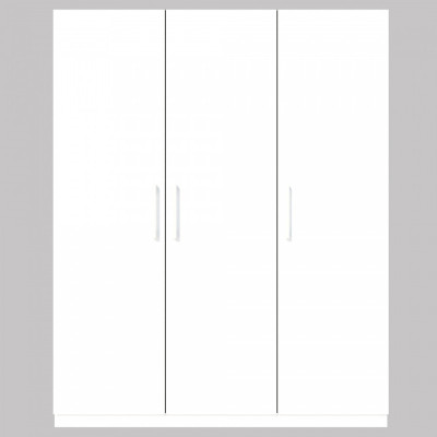 Tủ quần áo gỗ MDF Tundo 3 cánh 2 ngăn kéo màu trắng 160 x 55 x 200cm