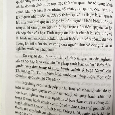 Bảo Đảm Quyền Công Dân Trong Tố Tụng Hành Chính