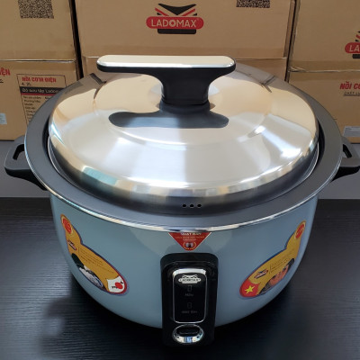 Nồi cơm công nghiệp chuyên quán 5.6L Ladomax có vỉ inox chống cơm cháy, mâm nhiệt oxi hóa cứng chống teo-Hàng chính hãng