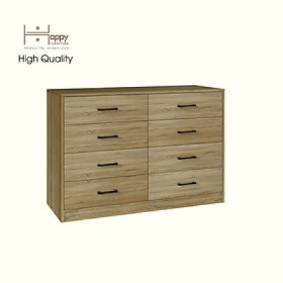 HAPPY FURNITURE , HEINEE - Tủ lưu trữ 8 ngăn kéo, THK_235 , 120cm x 45cm x 82cm DxRxC, sản phẩm phổ thông