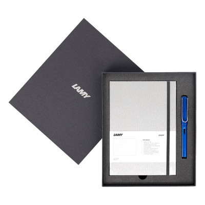 Gift Set Lamy Notebook A5 Softcover Grey + Lamy Al-Star Blue - GSNAl0010