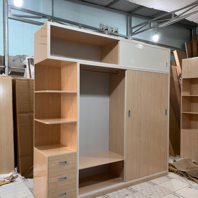 Tủ áo lùa gia đình Juno Sofa cỡ lớn kèm kệ giao lắp tận nhà 2m x cao 2m4 x sâu 50 cm