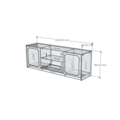 [Happy Home Furniture] NERIS, Kệ TV 2 cửa mở , 160cm x 40cm x 56cm ( DxRxC), KTV_038