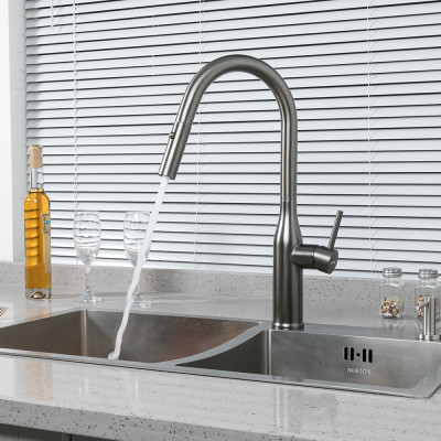 Vòi rửa bát dây rút màu đen GAPPO G4398-41 Chính hãng nhập khẩu