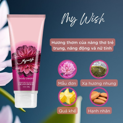 Body Cream DEAR BODY 226ml - Kem Dưỡng Toàn Thân - Siêu Mềm Mượt - Giúp Da Căng Bóng Mềm Mịn - Hương Thơm Mát Dễ Chịu - Cấp Ẩm  - Cân Bằng pH - Lưu Hương Tới 8h